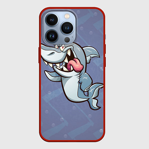 Чехол iPhone 13 Pro Акула / 3D-Красный – фото 1