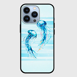 Чехол для iPhone 13 Pro Медузы, цвет: 3D-черный