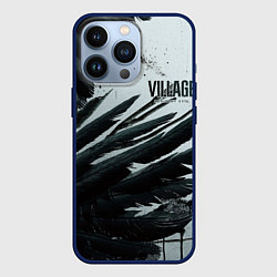 Чехол для iPhone 13 Pro Resident Evil Village крылья, цвет: 3D-тёмно-синий