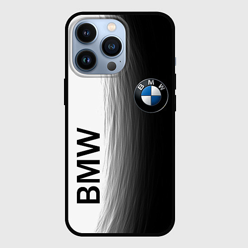 Чехол iPhone 13 Pro Black and White BMW / 3D-Черный – фото 1