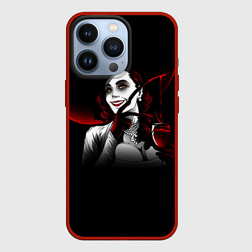 Чехол iPhone 13 Pro Resident Evil Леди Вампир / 3D-Красный – фото 1