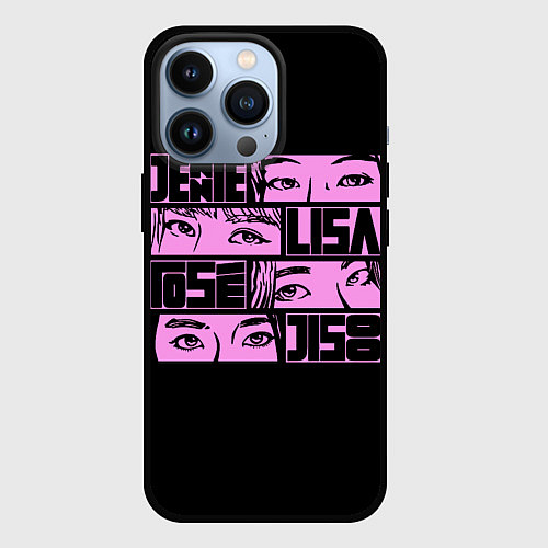 Чехол iPhone 13 Pro Black pink eyes / 3D-Черный – фото 1