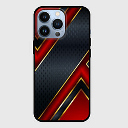 Чехол iPhone 13 Pro Black & Red 3D