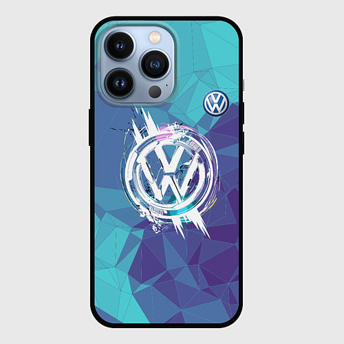 Чехол iPhone 13 Pro VOLKSWAGEN / 3D-Черный – фото 1