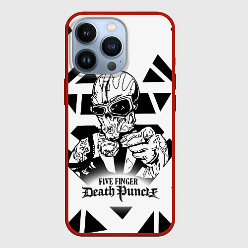 Чехол iPhone 13 Pro Five Finger Death Punch / 3D-Красный – фото 1