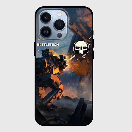 Чехол iPhone 13 Pro Battletech warrior / 3D-Черный – фото 1