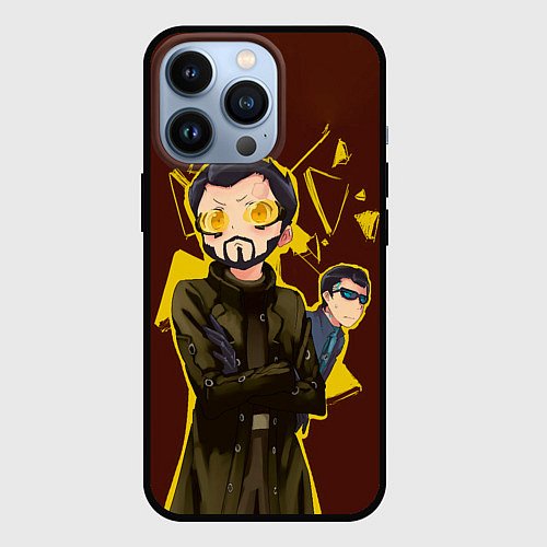 Чехол iPhone 13 Pro Anime Adam Jensen / 3D-Черный – фото 1