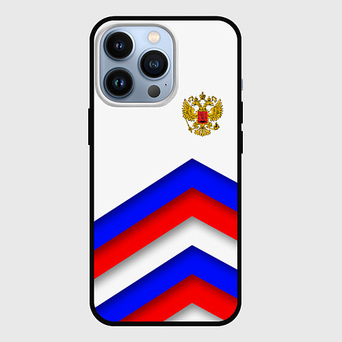 Чехол iPhone 13 Pro РОССИЯ ФОРМА АБСТРАКТНЫЙ / 3D-Черный – фото 1