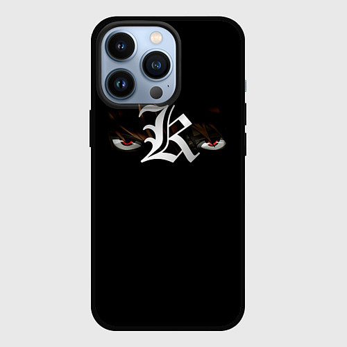 Чехол iPhone 13 Pro КИРА глаза DEATH NOTE / 3D-Черный – фото 1