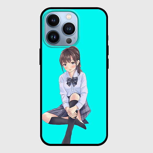 Чехол iPhone 13 Pro Anime girl / 3D-Черный – фото 1