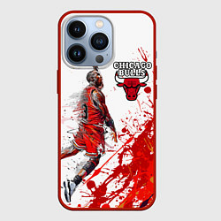 Чехол для iPhone 13 Pro CHICAGO BULLS 9, цвет: 3D-красный