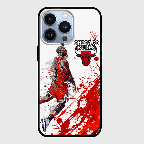 Чехол iPhone 13 Pro CHICAGO BULLS 9 / 3D-Черный – фото 1