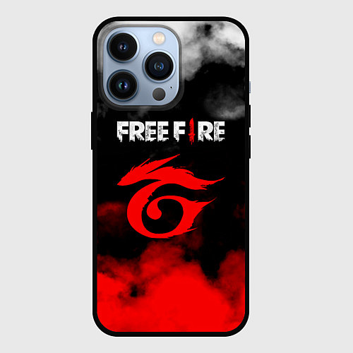 Чехол iPhone 13 Pro Free Fire ? Фри Фаер / 3D-Черный – фото 1