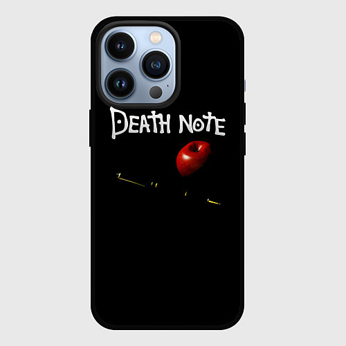 Чехол iPhone 13 Pro Death Note яблоко и ручка / 3D-Черный – фото 1