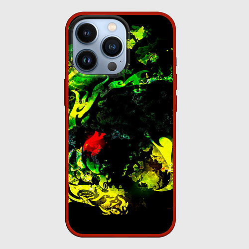 Чехол iPhone 13 Pro ACID DRAGON / 3D-Красный – фото 1