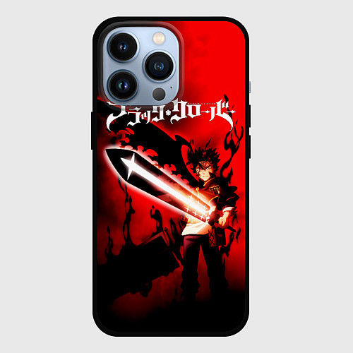 Чехол iPhone 13 Pro Чёрный Аста красный туман / 3D-Черный – фото 1