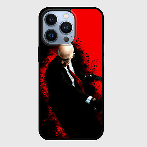 Чехол iPhone 13 Pro Hitman splash / 3D-Черный – фото 1