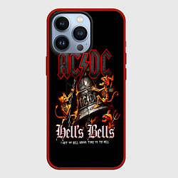Чехол для iPhone 13 Pro ACDC Hells Bells, цвет: 3D-красный