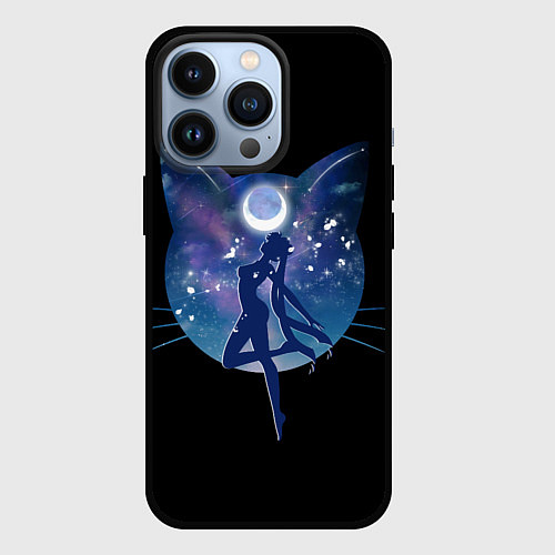 Чехол iPhone 13 Pro Sailor Moon силуэт / 3D-Черный – фото 1