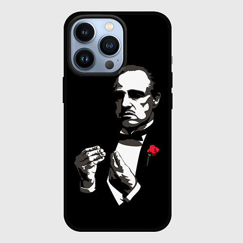 Чехол iPhone 13 Pro Крёстный Отец The Godfather / 3D-Черный – фото 1