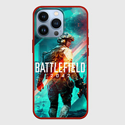 Чехол для iPhone 13 Pro Battlefield 2042, цвет: 3D-красный
