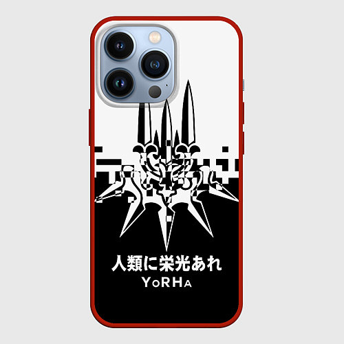 Чехол iPhone 13 Pro YoRHa, Nier: Automata / 3D-Красный – фото 1