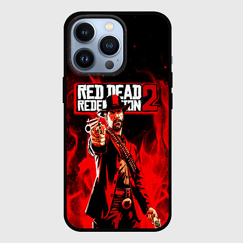 Чехол iPhone 13 Pro RDR John Marston / 3D-Черный – фото 1