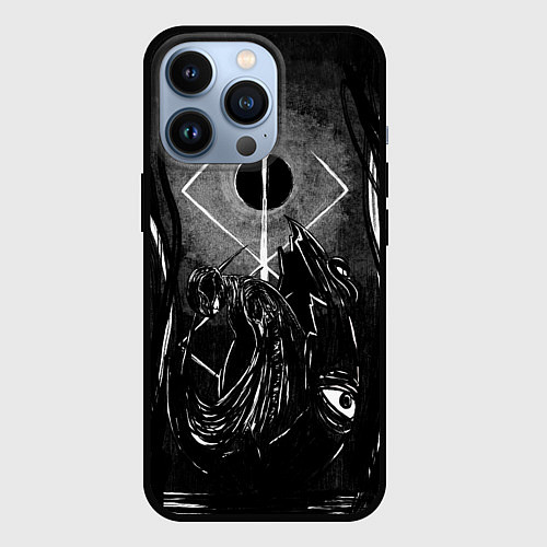 Чехол iPhone 13 Pro БЕРСЕРК рисунок / 3D-Черный – фото 1