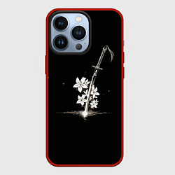 Чехол для iPhone 13 Pro Nier - Sword and Flowers, цвет: 3D-красный