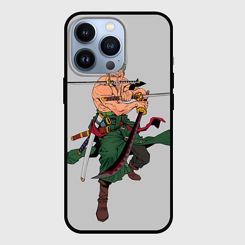 Чехол iPhone 13 Pro Арт Ророноа Зоро, One Piece / 3D-Черный – фото 1