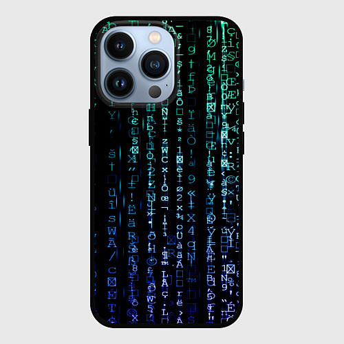 Чехол iPhone 13 Pro Матрица 3D / 3D-Черный – фото 1