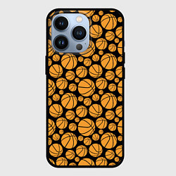 Чехол для iPhone 13 Pro Баскетбольные Мячи, цвет: 3D-черный