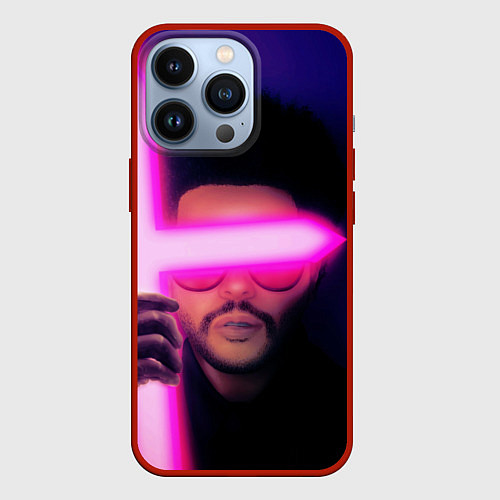 Чехол iPhone 13 Pro The Weeknd - Blinding Lights / 3D-Красный – фото 1