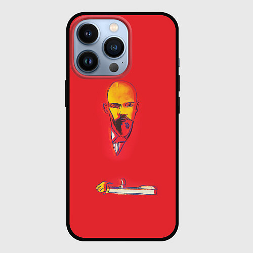 Чехол iPhone 13 Pro Энди Уорхол - Красный Ленин / 3D-Черный – фото 1