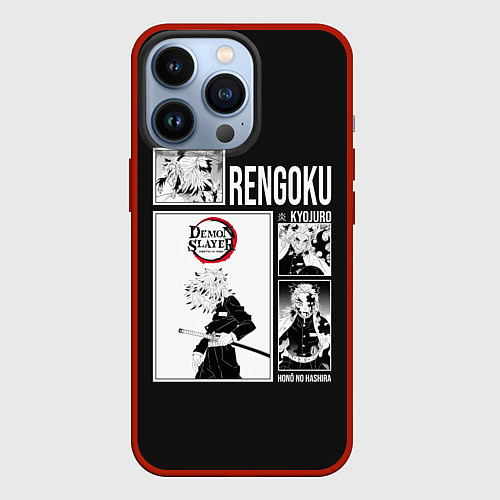Чехол iPhone 13 Pro Rengoku / 3D-Красный – фото 1