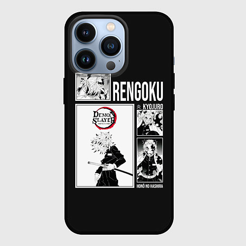 Чехол iPhone 13 Pro Rengoku / 3D-Черный – фото 1