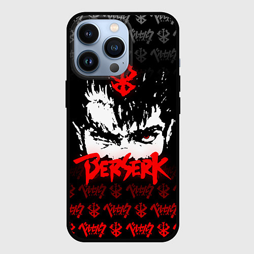 Чехол iPhone 13 Pro BERSERK ЛОГО / 3D-Черный – фото 1