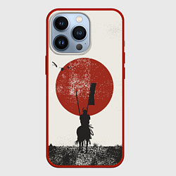 Чехол для iPhone 13 Pro Самурай на коне, цвет: 3D-красный