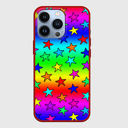 Чехол iPhone 13 Pro Радужные звезды