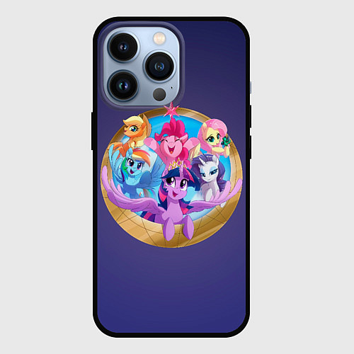 Чехол iPhone 13 Pro Pony team / 3D-Черный – фото 1