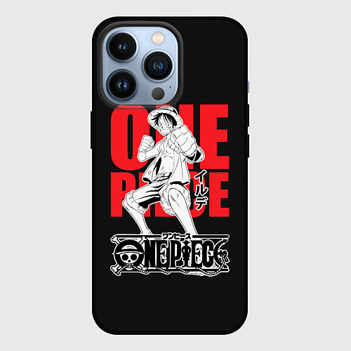 Чехол iPhone 13 Pro One Piece Luffy / 3D-Черный – фото 1