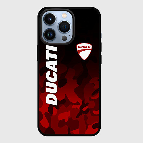 Чехол iPhone 13 Pro DUCATI ДУКАТИ КАМУФЛЯЖ / 3D-Черный – фото 1