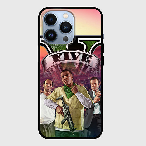 Чехол iPhone 13 Pro GTA V TEAM FOREVER AND EVER / 3D-Черный – фото 1