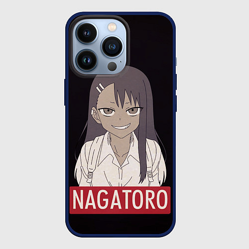 Чехол iPhone 13 Pro Miss Nagatoro / 3D-Тёмно-синий – фото 1
