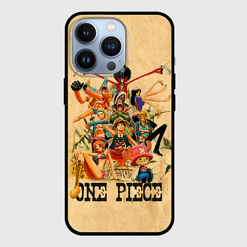 Чехол iPhone 13 Pro One Piece пираты Соломенной Шляпы / 3D-Черный – фото 1