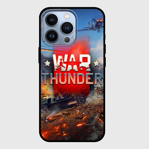 Чехол iPhone 13 Pro WAR THUNDER ВАР ТАНДЕР / 3D-Черный – фото 1