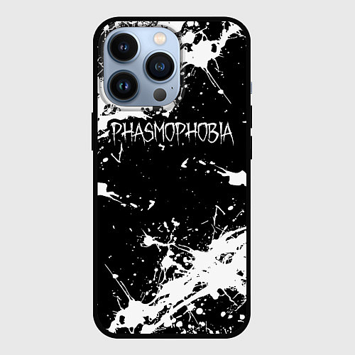 Чехол iPhone 13 Pro Phasmophobia краска / 3D-Черный – фото 1