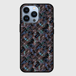 Чехол для iPhone 13 Pro Коричневый абстрактный узор, цвет: 3D-черный