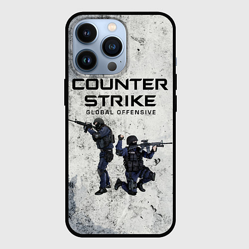 Чехол iPhone 13 Pro COUNTER TERRORIST CS GO Z / 3D-Черный – фото 1