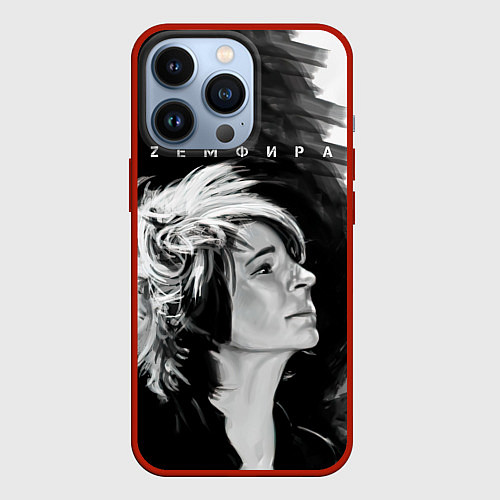 Чехол iPhone 13 Pro Zемфира Зефира / 3D-Красный – фото 1